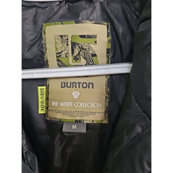 Burton The White Collection Men Ski Snowboard Jacket DryRide Medium Snow New - Picture 5 of 12